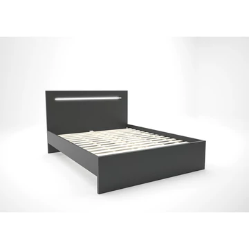 Favorit ágykeret 160x200 LED világítással és ágyráccsal (Matt sötétszürke)