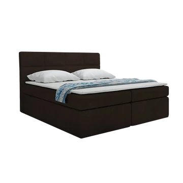TYP57 boxspring ágy 140 cm sötétbarna színben