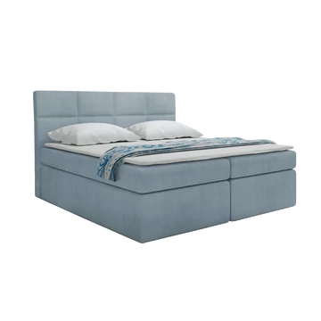 TYP57 boxspring ágy 180 cm világoskék színben