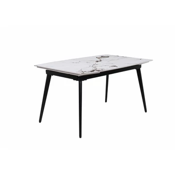 Rebeka étkező asztal 140 x 80 (+60 cm) vendéglappal bővíthető (Fehér márvány)