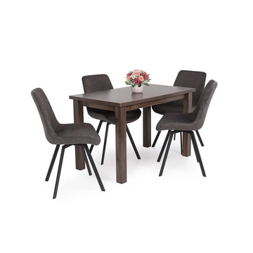 Berta asztal - Milla forgószék (Dió / Sötétbarna színben)