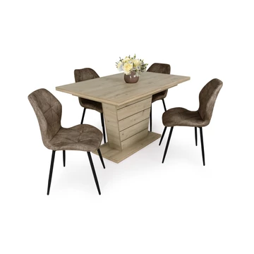 Fanni asztal - Vanda szék (Artisan tölgy / Barna színben)