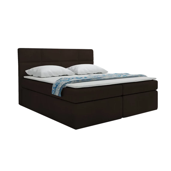 TYP57 boxspring ágy 140 cm sötétbarna színben