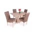 Kép 4/6 - Bella asztal sonoma tölgy színben Berta elegant székkel (sonoma - drapp)